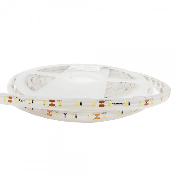 LED стрічка 12В RISHANG RN3060TA-B-SW 60-2835-12В-IP67 5.5Вт 400Лм Білий Теплий 2700K 10мм